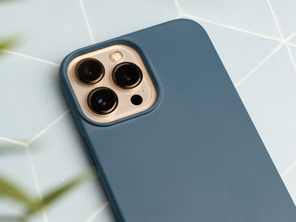 Silikonový kryt na iPhone 13 Pro Max - Modrý 4